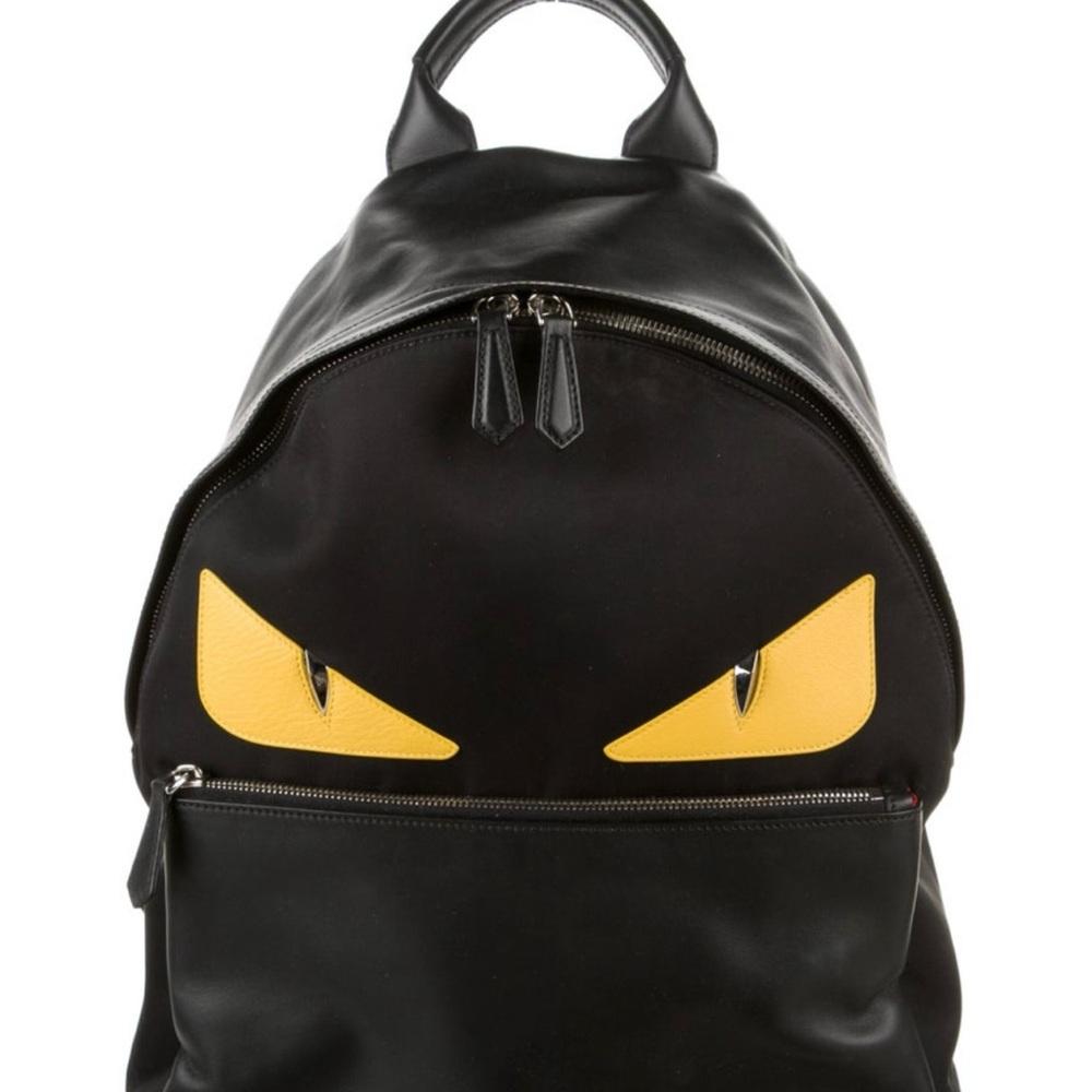 Fendi Nylon & Leather Monster Backpack